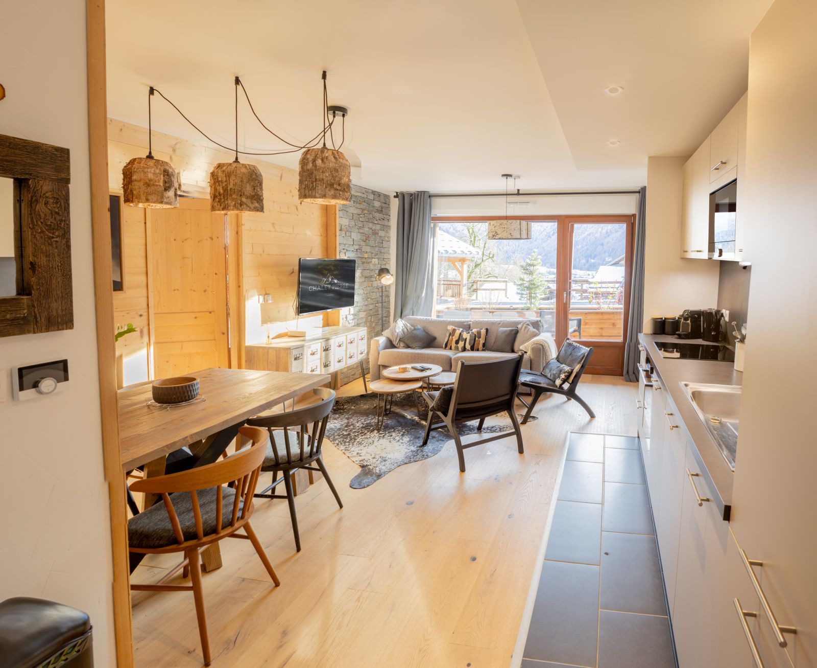 Chalet Pierre living area, Samoëns